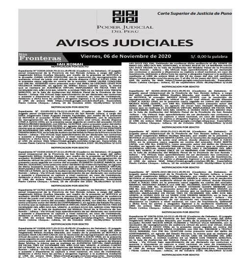  JUDICIAL PUNO 06112020