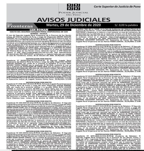  JUDICIALES PUNO 29122020