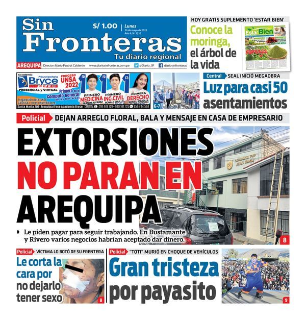  DIARIO SIN FRONTERAS AREQUIPA 30052022