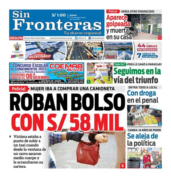  DIARIO SIN FRONTERAS AREQUIPA 17112022