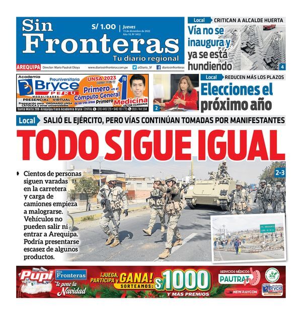  DIARIO SIN FRONTERAS AREQUIPA  15122022