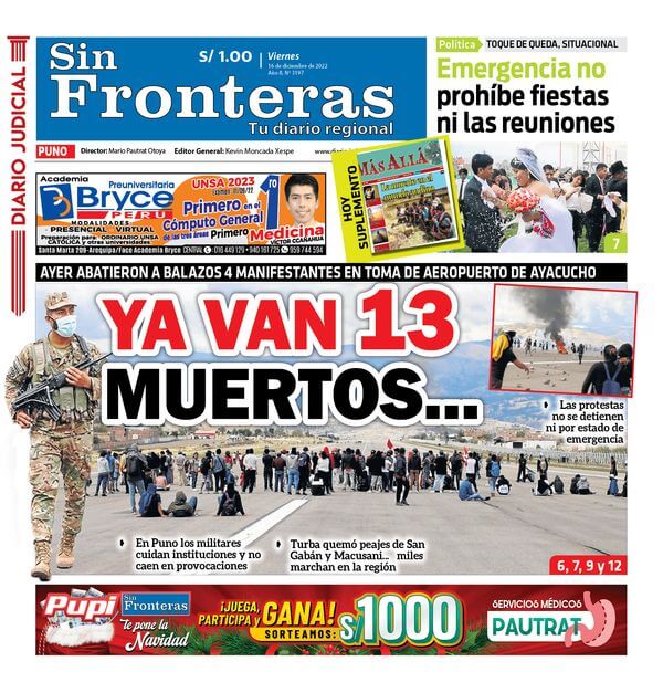  DIARIO SIN FRONTERAS PUNO 16122022