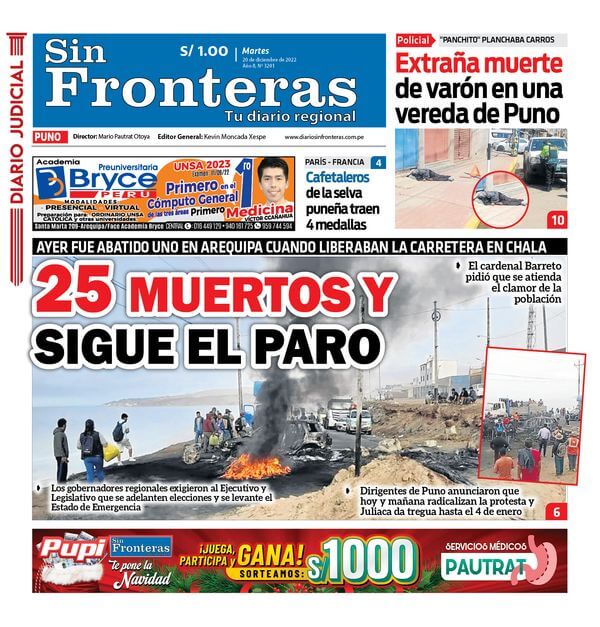  DIARIO SIN FRONTERAS PUNO 20122022