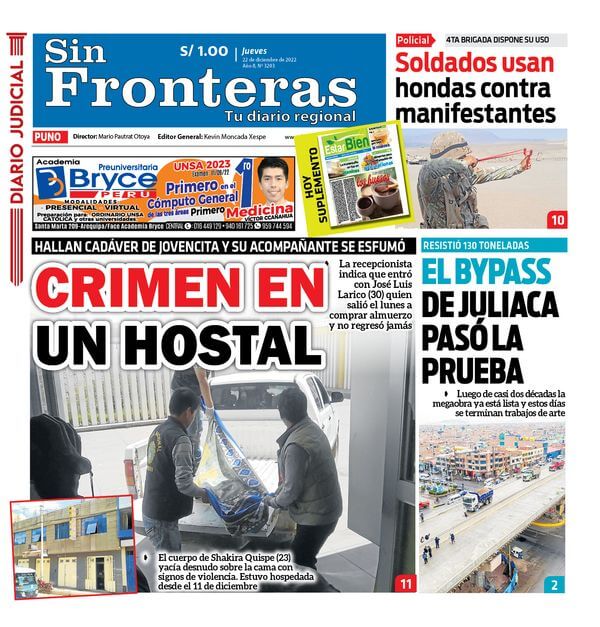  DIARIO SIN FRONTERAS PUNO 22122022