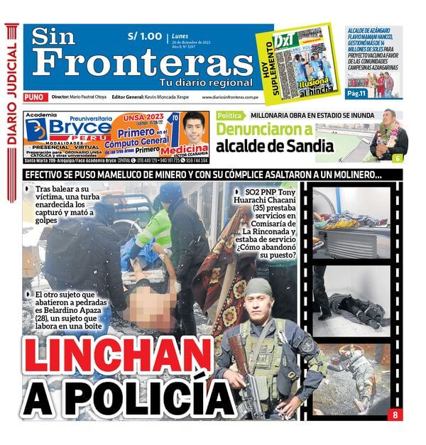  DIARIO SIN FRONTERAS PUNO 26122022