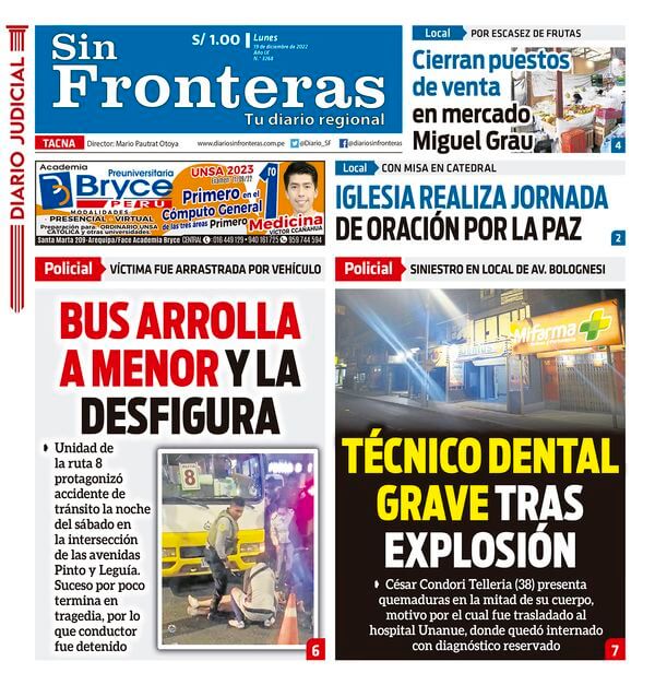  DIARIO SIN FRONTERAS TACNA 19122022