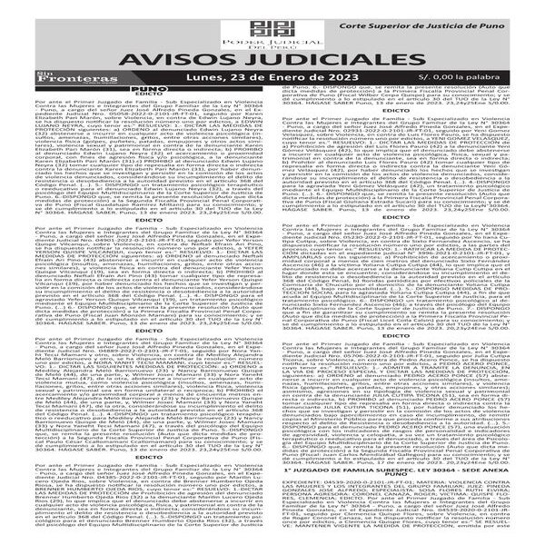  JUDICIALES PUNO 23012023