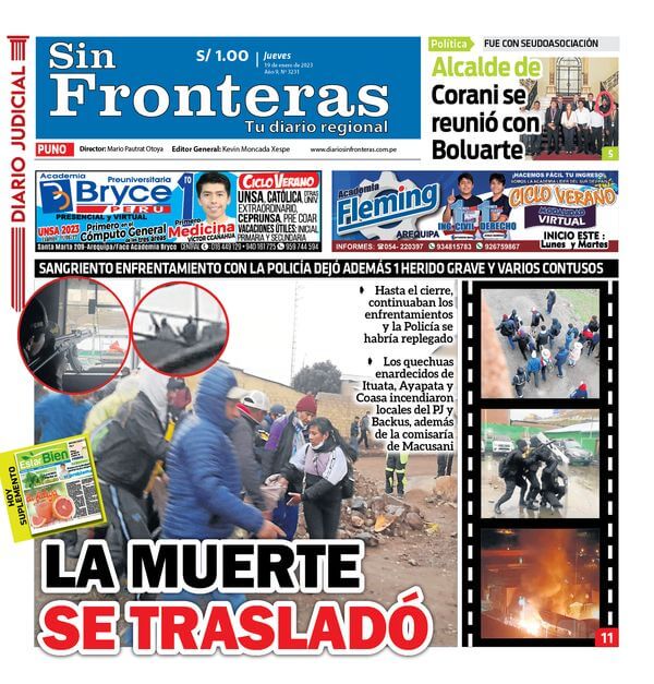 PORTADA SIN FRONTERAS PUNO