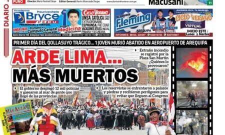 PORTADA DIARIO SIN FRONTERAS PUNO