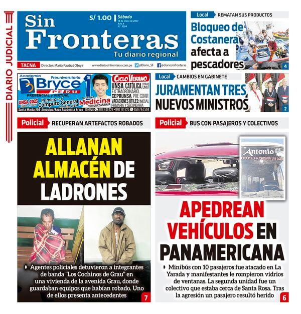 PORTADA SIN FRONTERAS TACNA