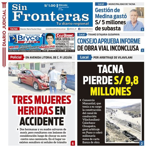  DIARIO SIN FRONTERAS TACNA 18012023