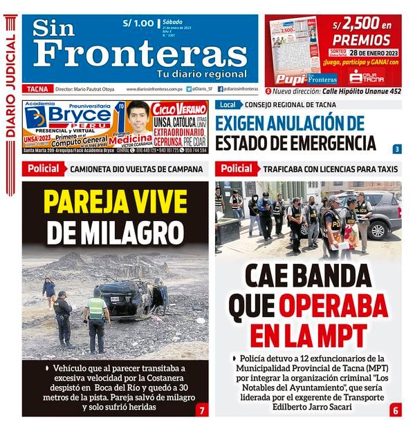 DIARIO SIN FRONTERAS TACNA