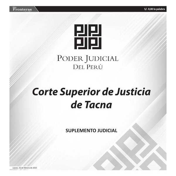  JUDICIALES  TACNA 16022023