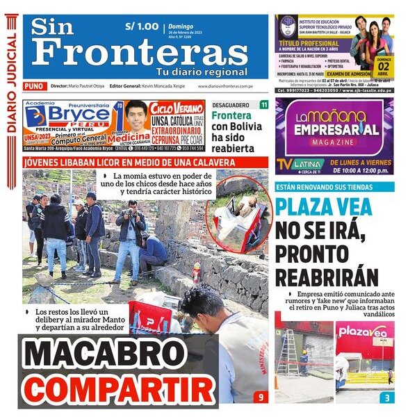  DIARIO SIN FRONTERAS PUNO 26022023