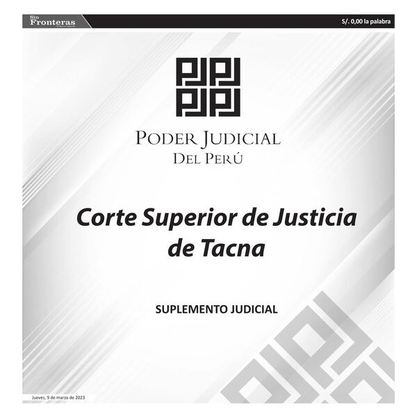  JUDICIALES TACNA  09032023