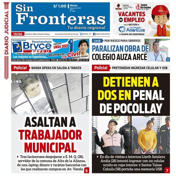  DIARIO SIN FRONTERAS TACNA   06062023