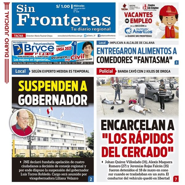  DIARIO SIN FRONTERAS TACNA 07062023