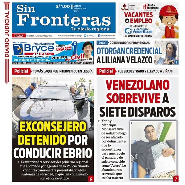  DIARIO SIN FRONTERAS TACNA  15062023