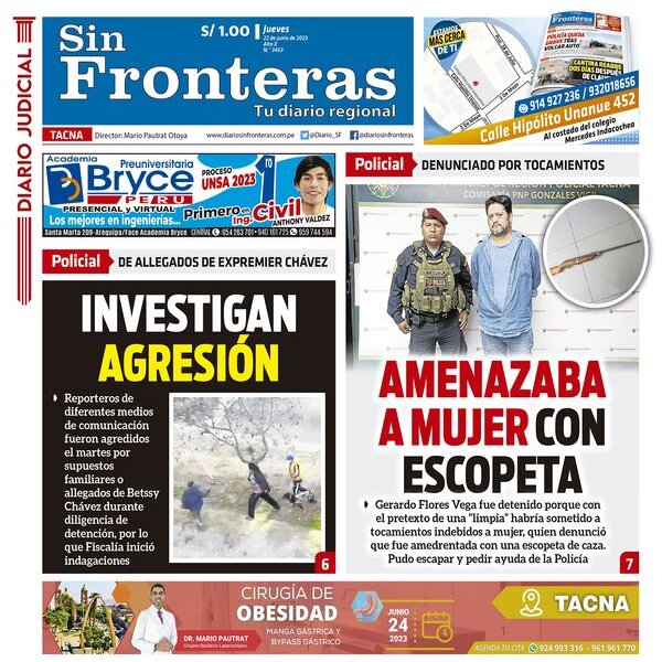  DIARIO SIN FRONTERAS TACNA 22062023