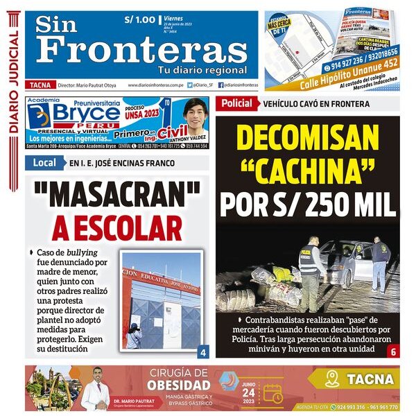  DIARIO SIN FRONTERAS TACNA  23062023