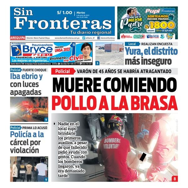  DIARIO SIN FRONTERAS AREQUIPA 06062023