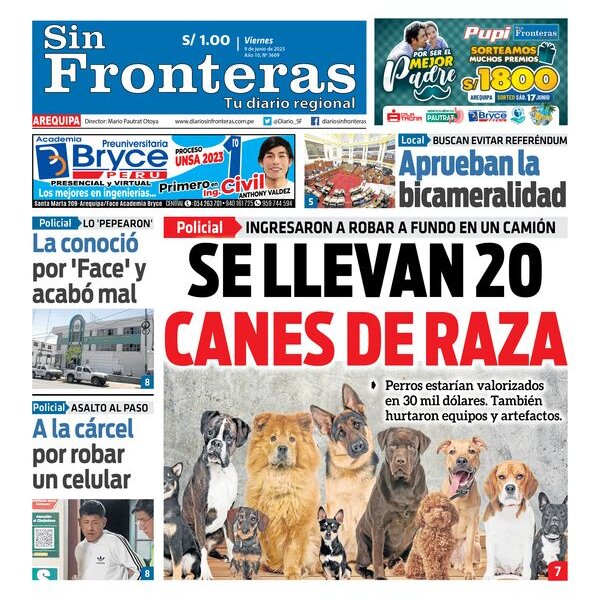  DIARIO SIN FRONTERAS AREQUIPA 09062023