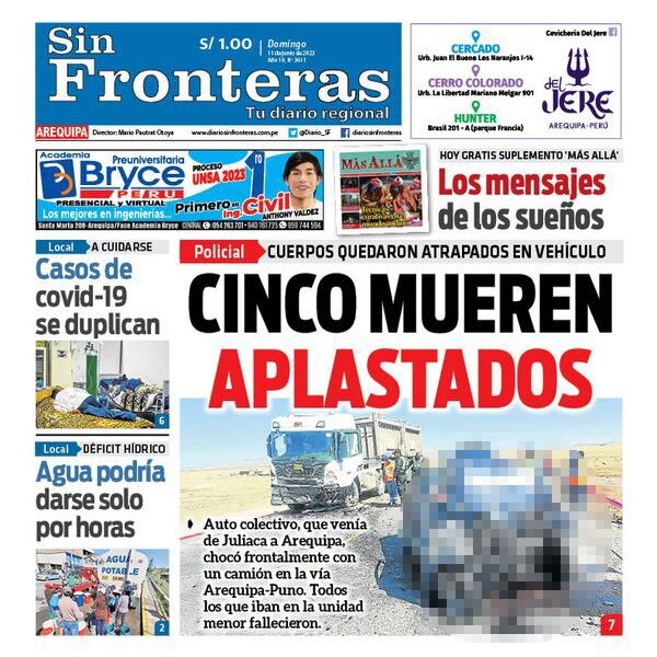  DIARIO SIN FRONTERAS AREQUIPA 11062023