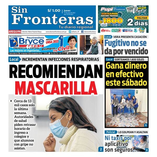  DIARIO SIN FRONTERAS AREQUIPA 15062023