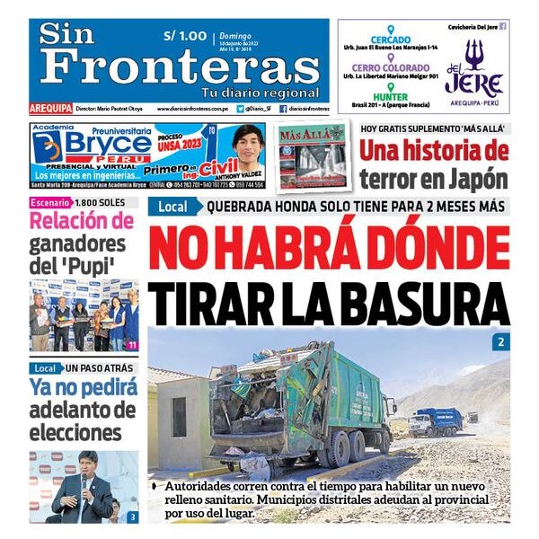  DIARIO SIN FRONTERAS AREQUIPA 18062023