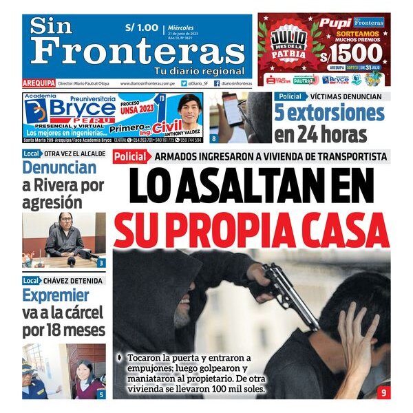  DIARIO SIN FRONTERAS AREQUIPA 21062023