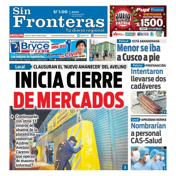  DIARIO SIN FRONTERAS AREQUIPA 22062023