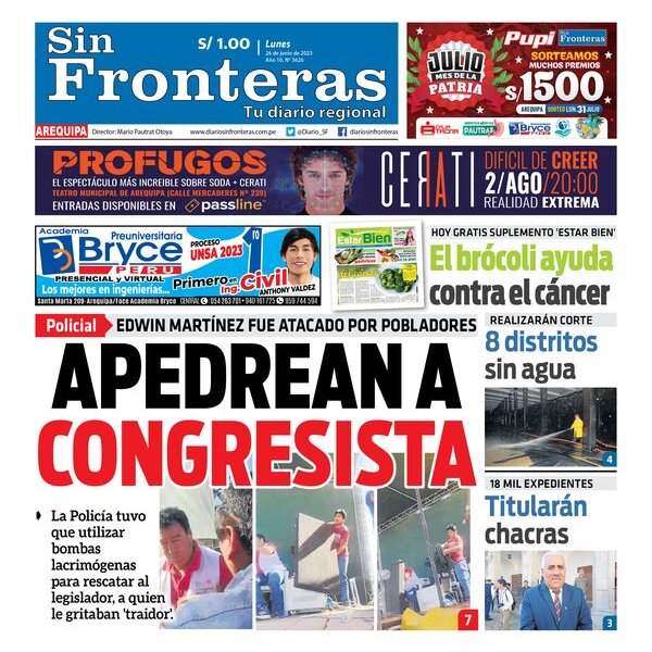  DIARIO SIN FRONTERAS AREQUIPA 26062023