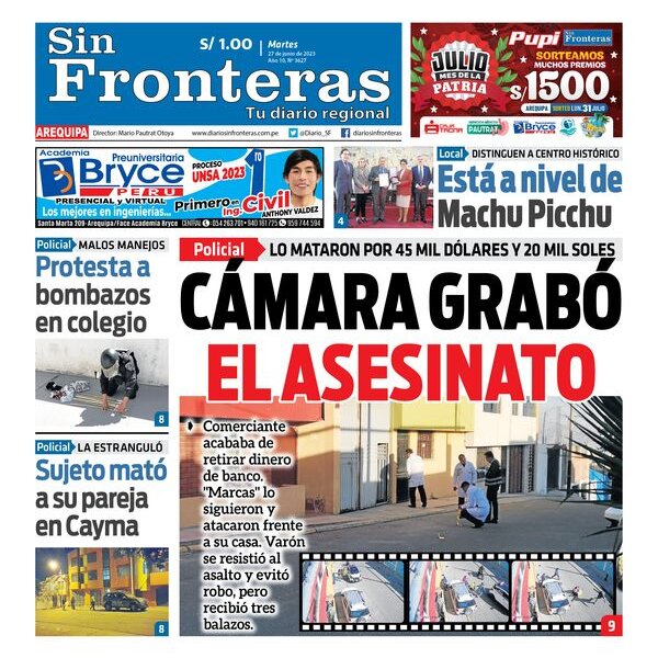  DIARIO SIN FRONTERAS AREQUIPA 27062023