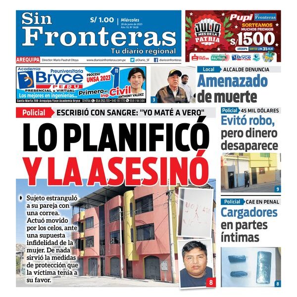  DIARIO SIN FRONTERAS AREQUIPA 28062023