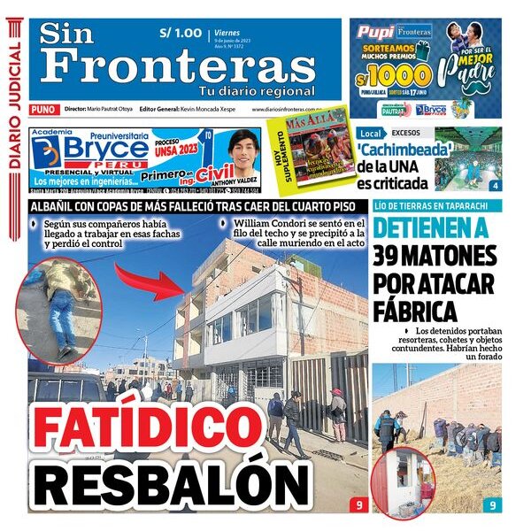  DIARIO SIN FRONTERAS PUNO 09062023