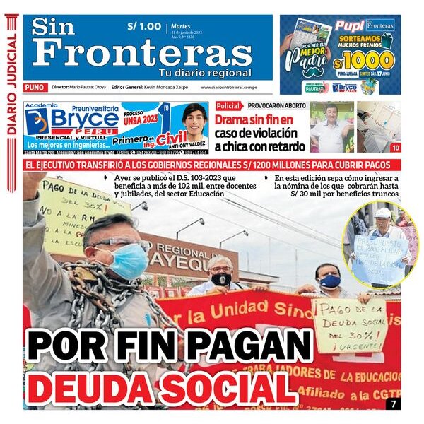  DIARIO SIN FRONTERAS PUNO 13062023