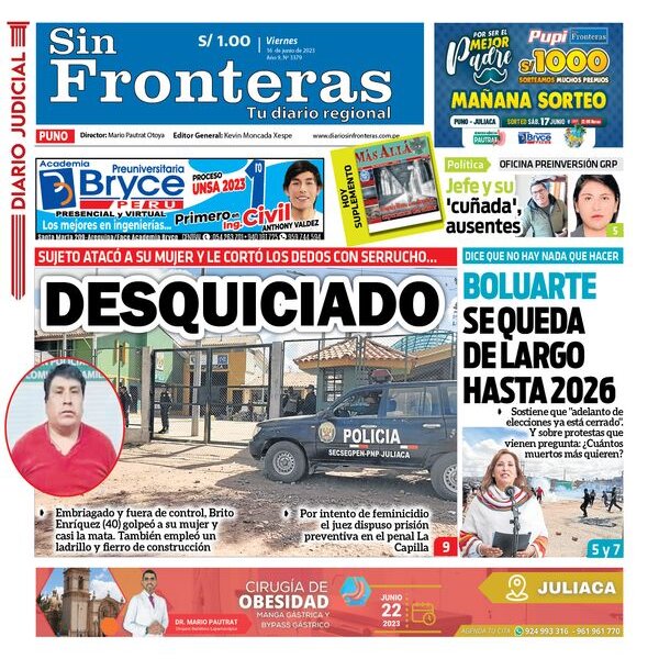  DIARIO SIN FRONTERAS PUNO 16062023