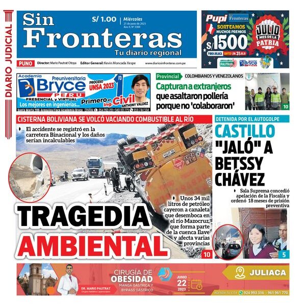  DIARIO SIN FRONTERAS PUNO 21062023