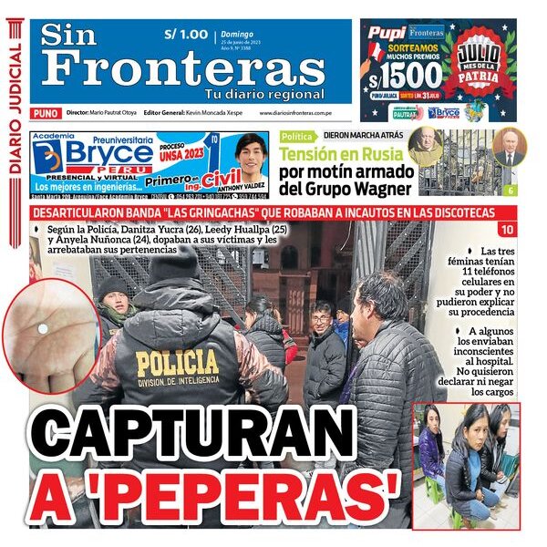  DIARIO SIN FRONTERAS TACNA 25062023