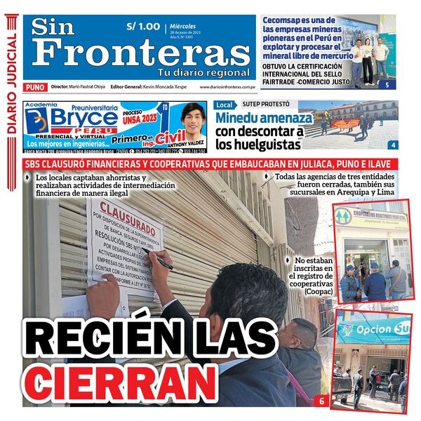  DIARIO SIN FRONTERAS PUNO 28062023