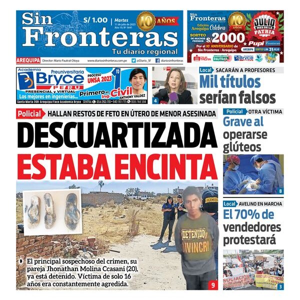  DIARIO SIN FRONTERAS AREQUIPA 11072023