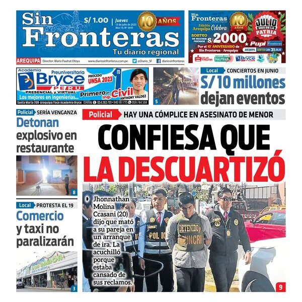  DIARIO SIN FRONTERAS AREQUIPA  13072023