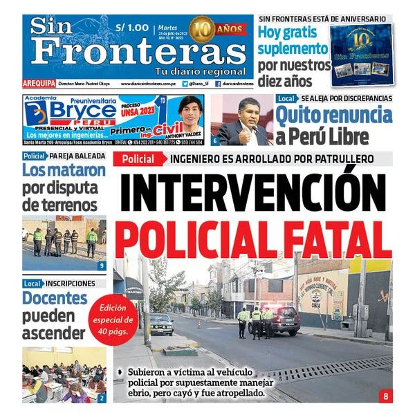  DIARIO SIN FRONTERAS AREQUIPA 25072023