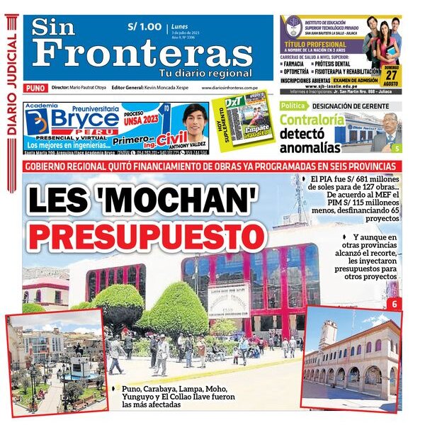  DIARIO SIN FRONTERAS PUNO 03072023