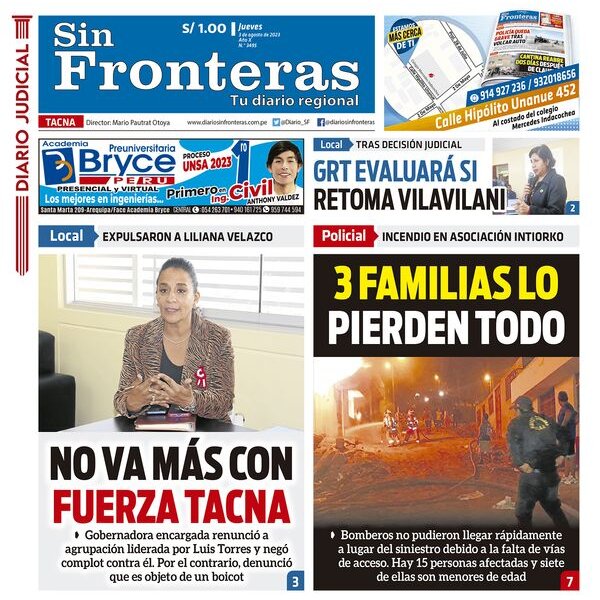  DIARIO SIN FRONTERAS TACNA  03082023