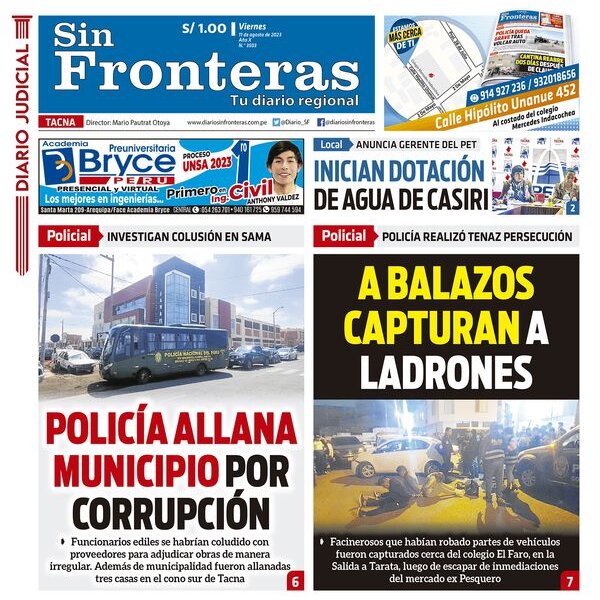  DIARIO SIN FRONTERAS TACNA  11082023