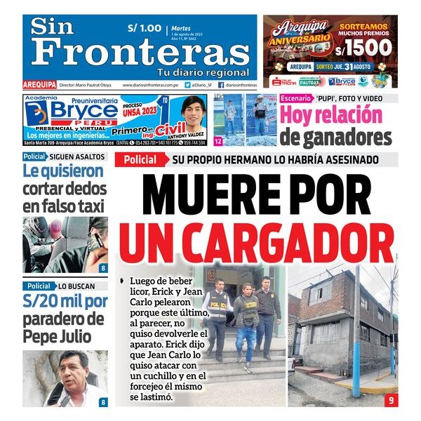  DIARIO SIN FRONTERAS AREQUIPA 01082023