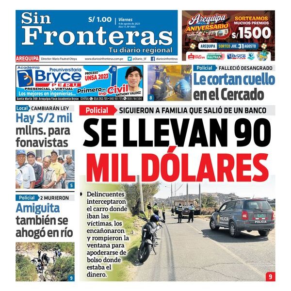  DIARIO SIN FRONTERAS AREQUIPA 04082023