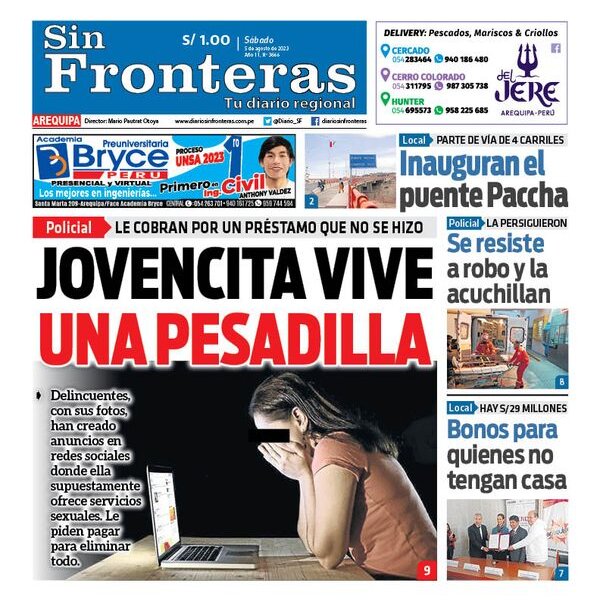  DIARIO SIN FRONTERAS AREQUIPA 05082023