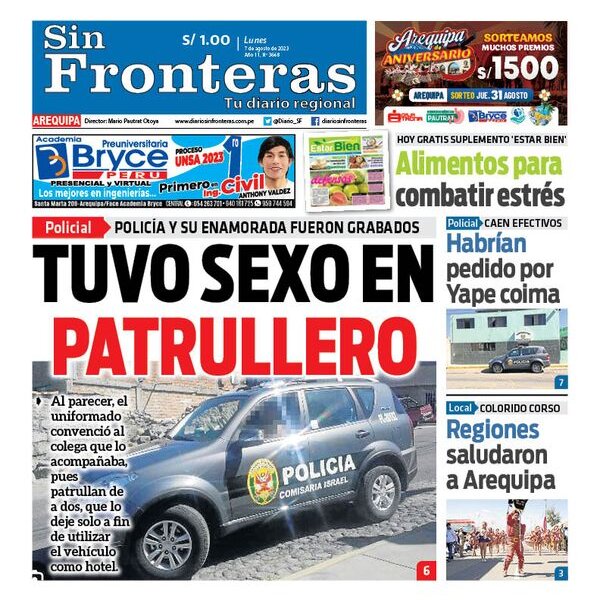  DIARIO SIN FRONTERAS AREQUIPA  07082023